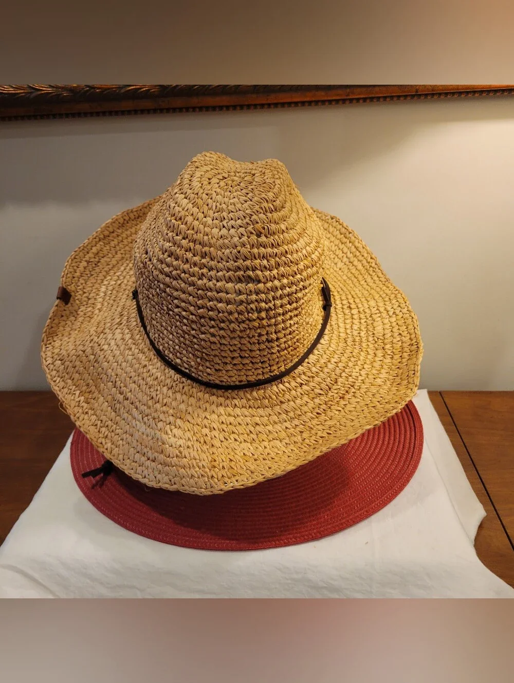 🐴EUC~ RIP CURL Straw Cowgirl Hat
